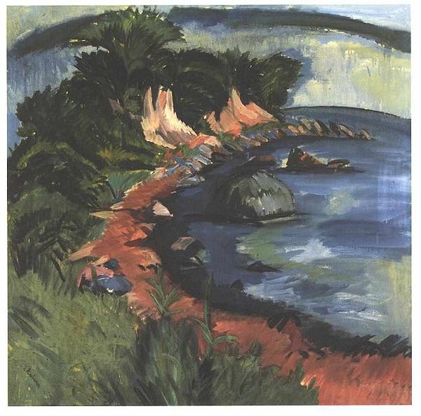 Ernst Ludwig Kirchner Coast of Fehmarn oil painting image